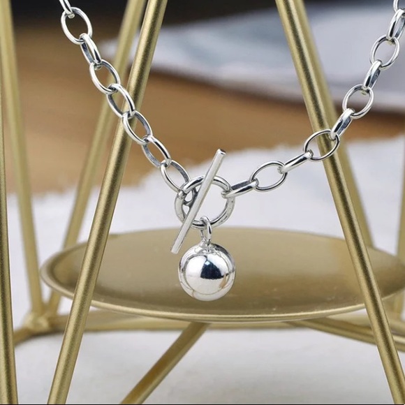 Sterling silver bead pendant necklace - Picture 5 of 5